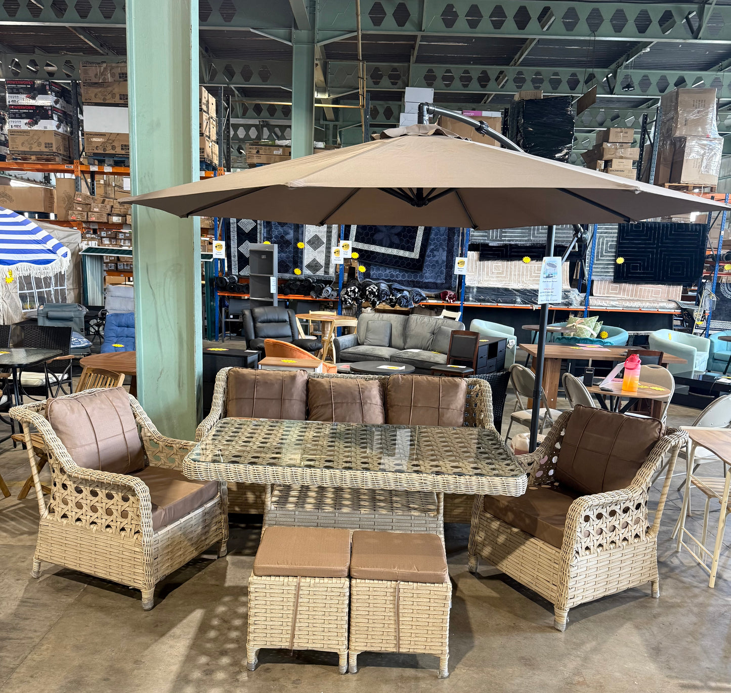Grand 3 Seating Group with Pouffe