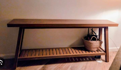 Wooden Console Table with Storage