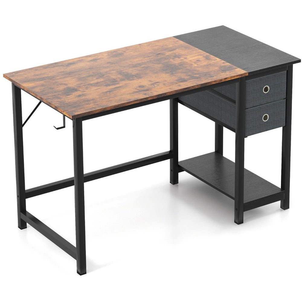 Computer Desk with Fabric Drawers