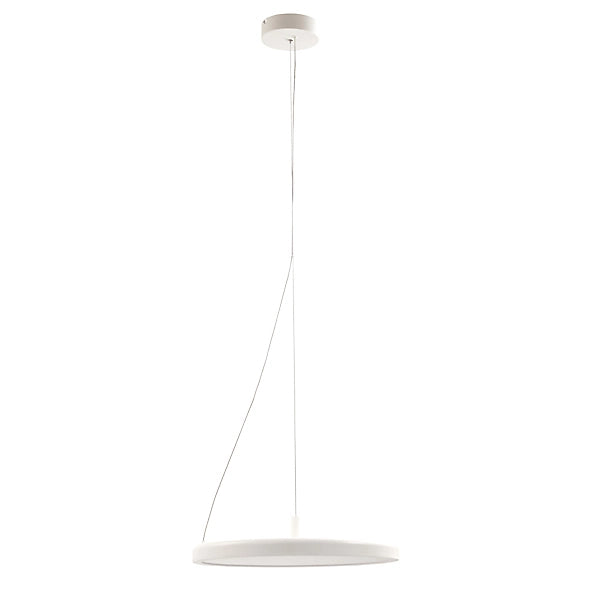 GoodHome Azagny Pendant Matt White Sand effect LED Pendant ceiling light, (Dia)400mm