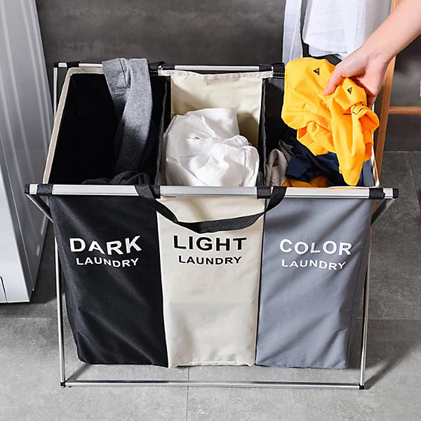 3-Section Laundry Basket