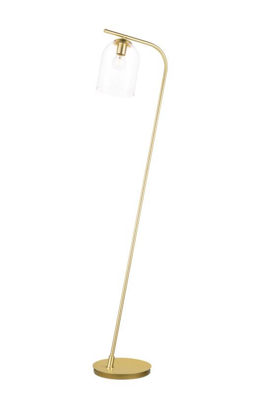 GoodHome Floor Lamp 42W 21170 Thestias Brass Effect IP20 Foot Switch (H) 1.5m