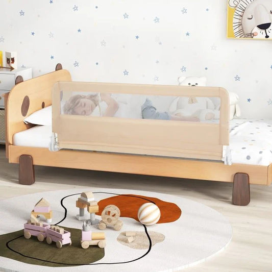 150CM Foldable Baby Bed Rail Guard - Washable - Beige