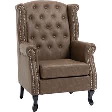 Brown Wingback Armchair
