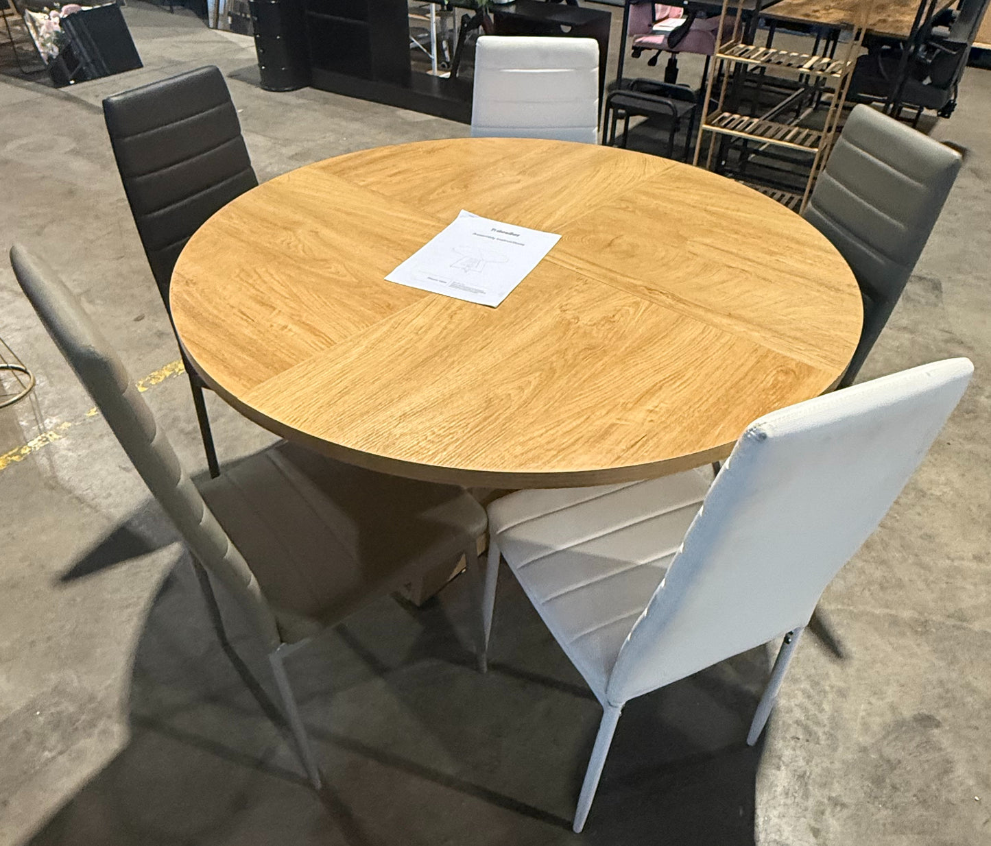Circular Wooden Dining Table