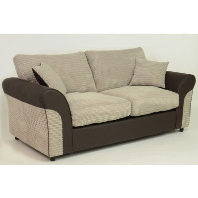 Fabric 2 Seater Sofa and Cuddle Chair - Natural