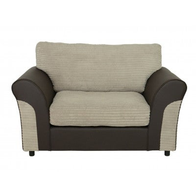 Fabric 2 Seater Sofa and Cuddle Chair - Natural
