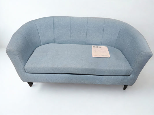 Fabric 2 Seater Tub Sofa - Light Blue