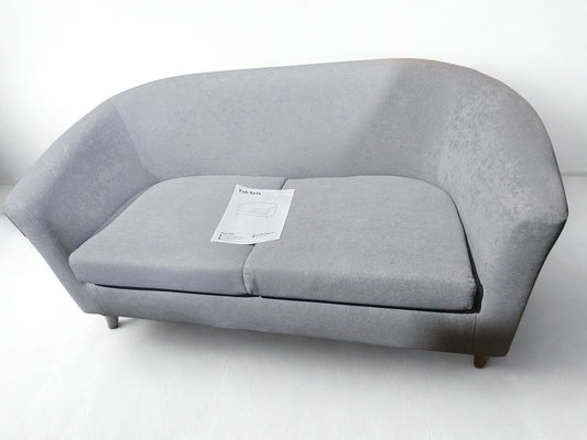 Fabric 2 Seater Tub Sofa - Light Grey