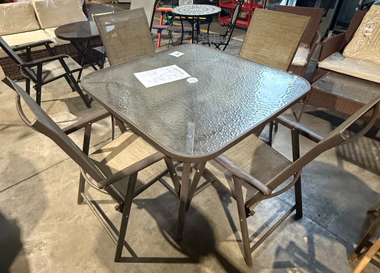 Glass Metal Table Bistro Sets