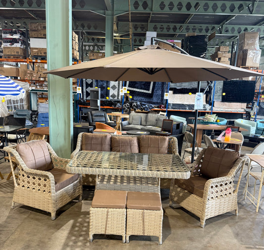 Grand 3 Seating Group with Pouffe