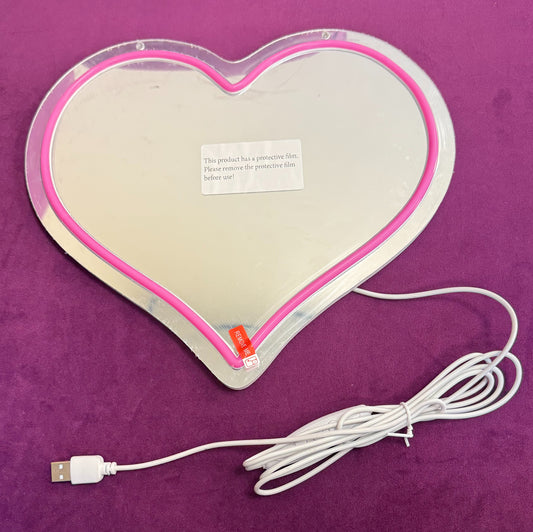 Heart Shaped Mirror with Lights