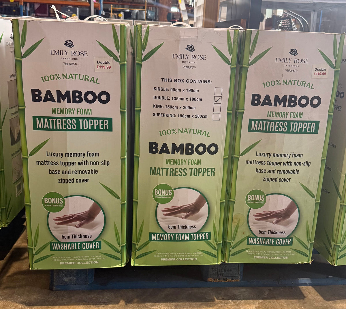 Double Bamboo Mattress Toppers