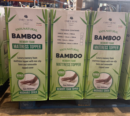Double Bamboo Mattress Toppers