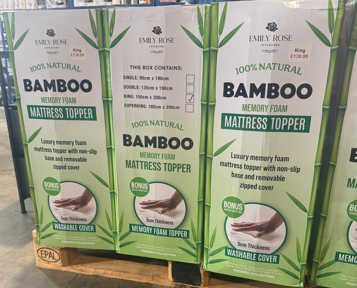King Size Bamboo Mattress Topper