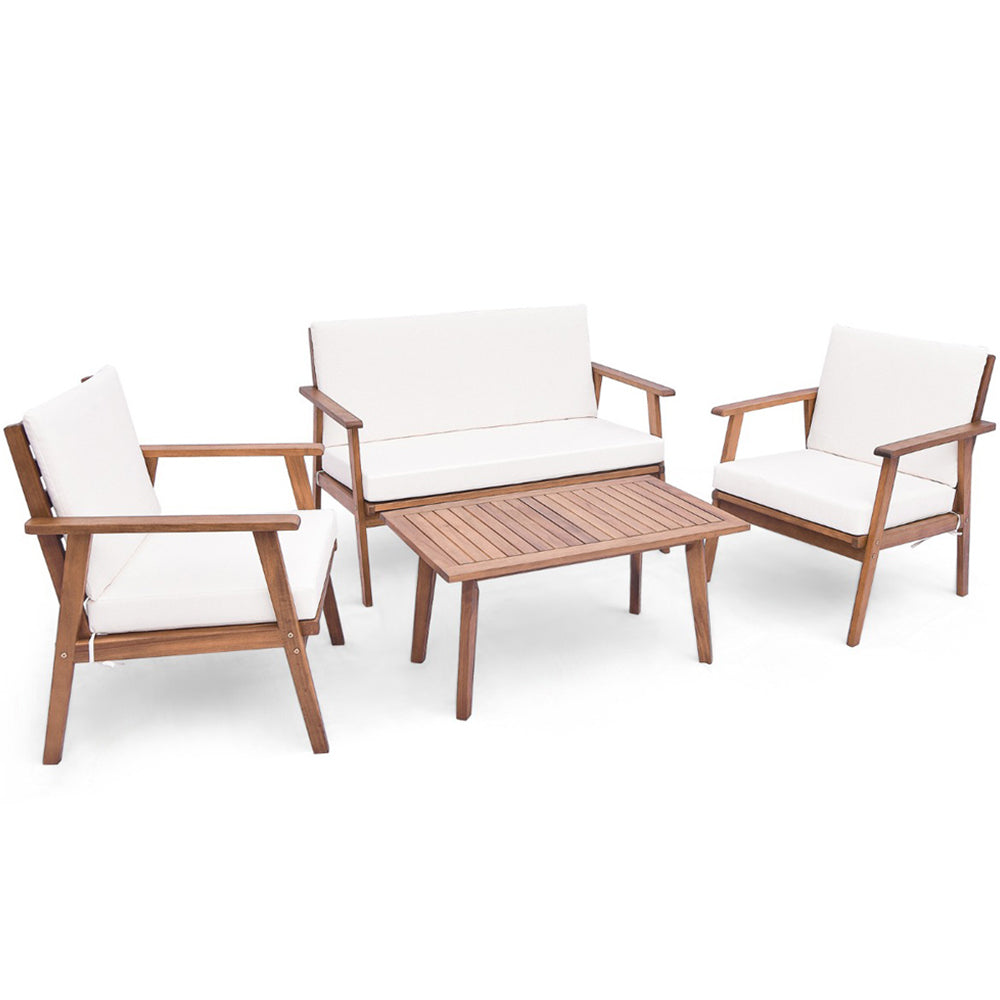 Outdoor Table and Chairs Set - Beige