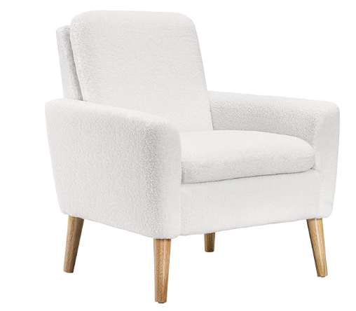 White Sherpa Armchair