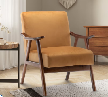 Gold Velvet Accent Chair