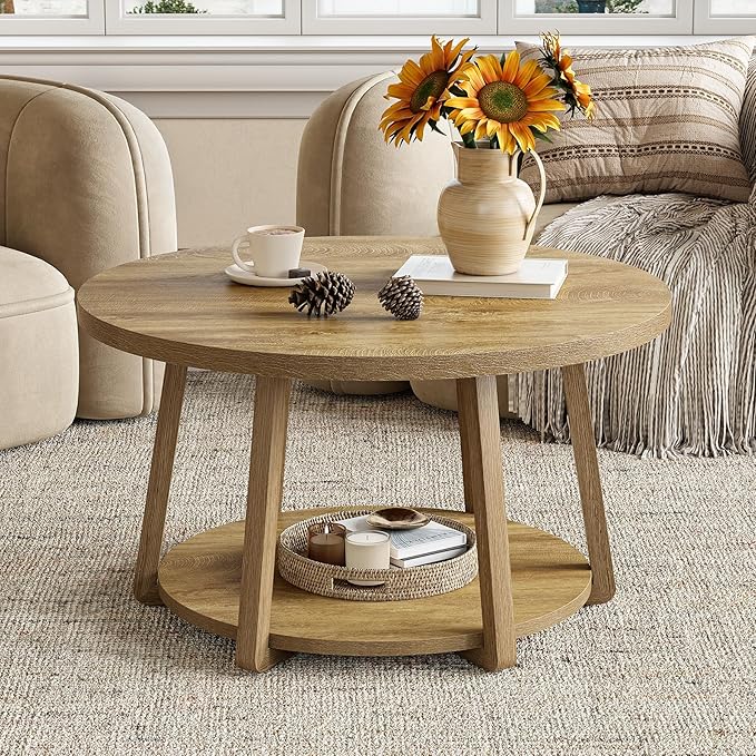 Tribesigns Round Coffee Table