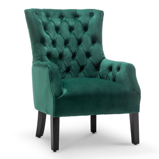 Velvet Teal Gabriella Accent Chair