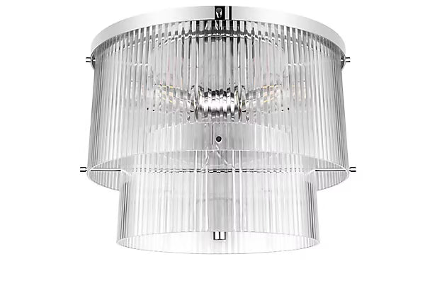 GoodHome Rhyolit Chrome Effect 3 Lamp Pendant Ceiling Light, (Dia)415mm