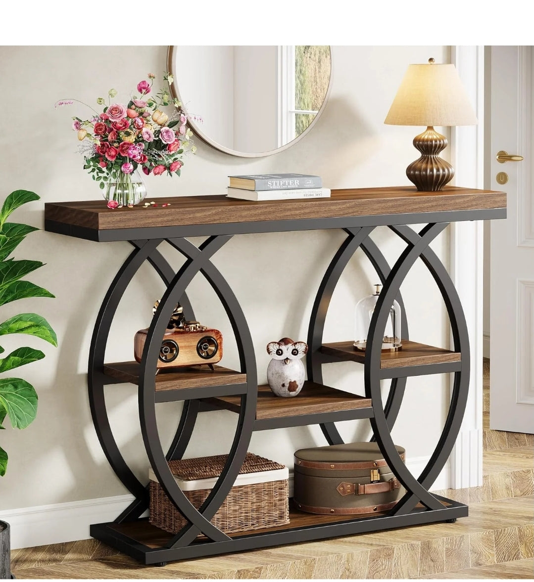 Tribesign 39.4" 4 Tier Console Table