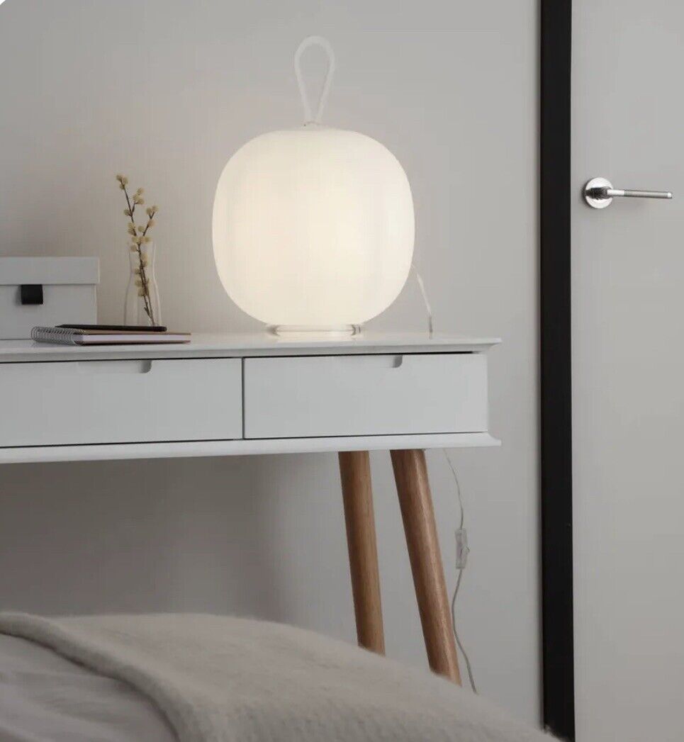 GoodHome Armanty White Table Lamp Light 44cm