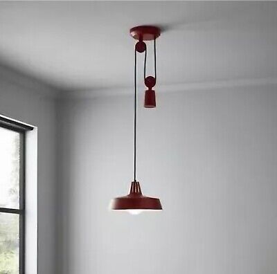 GoodHome Yarra Pendant Matt Red Pendant Ceiling Light, (Dia)300mm